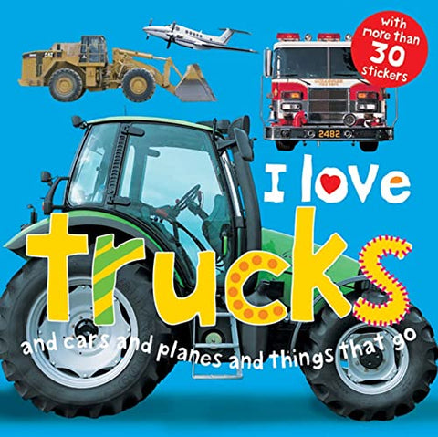 Livre d'autocollants J'adore les camions