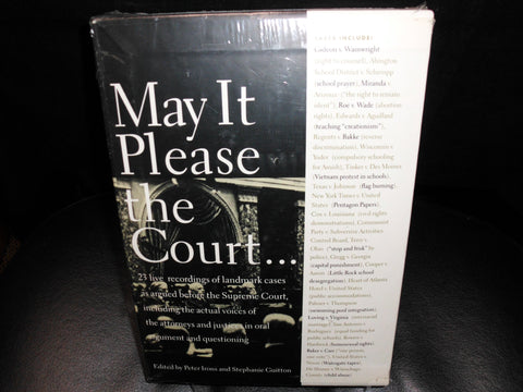 Guitton: May It Please The Court – Live Recordings & Transcripts (book & Cassettes): 23 Live Recordings of Landmark Cases as Argued before the Supreme ... the Actual Voices of the Attorneys and Ju