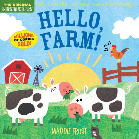 Indestructibles (L'original) : Bonjour, la ferme ! : Résistant aux morsures · Indéchirable · Non toxique · 100 % lavable (livre pour bébés, livres pour nouveau-nés, sûr à mâchouiller)