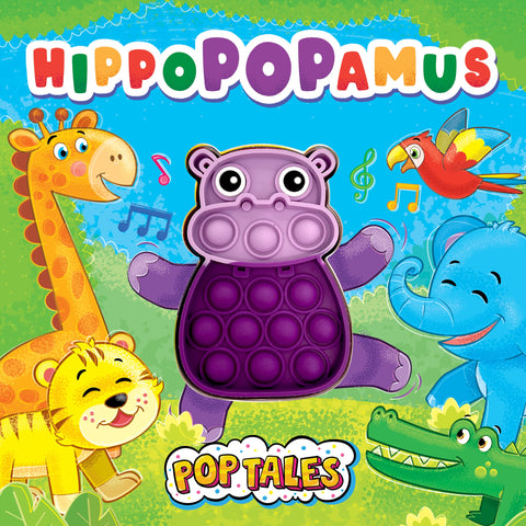 Hippo-POP-amus - Children's Touch and Pop Board Book with Fidget Pop Toy