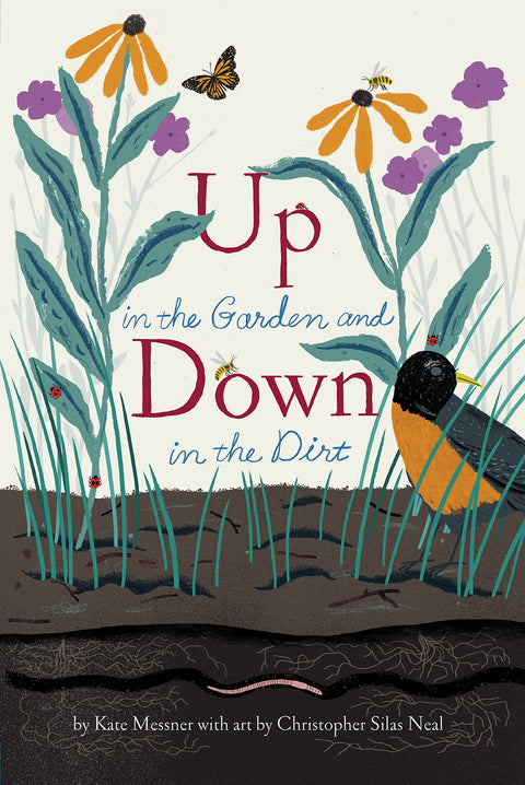 Dans le jardin, en haut et dans la terre, en bas : (Livre de nature pour enfants, jardinage et plantation de légumes, livre de nature en plein air) (Au-dessus et au-dessous)