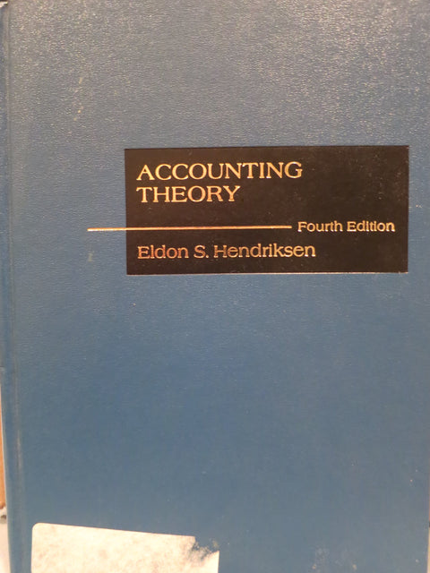 Accounting Theory (Robert N. Anthony/Willard J. Graham Series in Accounting)