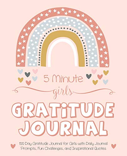 Journal de gratitude de 5 minutes pour les filles : 100 jours de gratitude avec des questions quotidiennes, des défis amusants et des citations inspirantes (motif licorne pour les enfants de 5 à 10 ans)