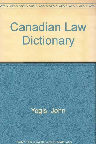 Canadian Law Dictionary