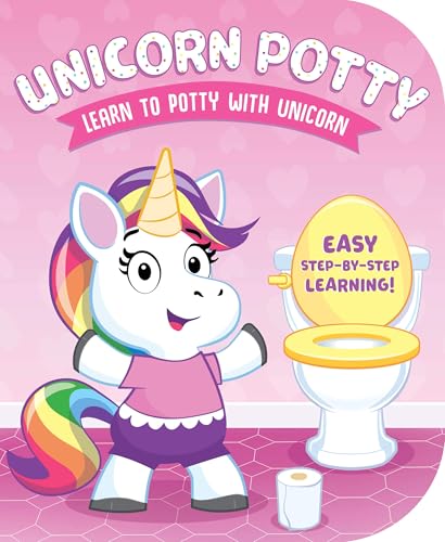 Livre cartonné sur les toilettes avec licorne – Apprendre à aller aux toilettes en s’amusant pour les tout-petits dès 1 an | Routine aux toilettes étape par étape avec des comptines magiques et des illustrations encourageantes