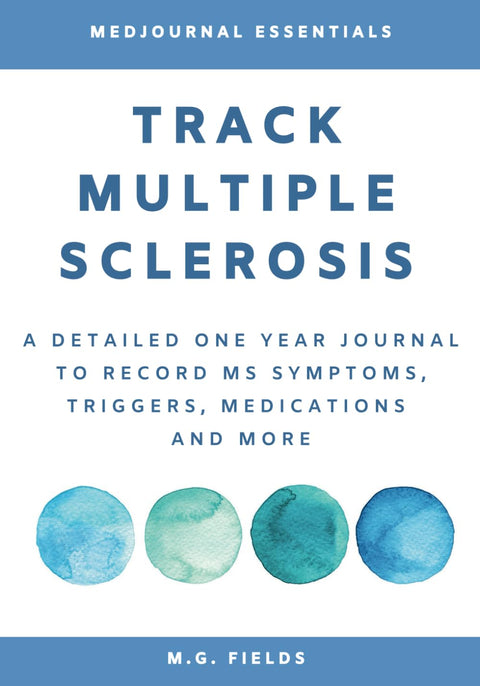 Suivi de la sclérose en plaques : un journal détaillé sur un an pour consigner les symptômes, les facteurs déclenchants, les médicaments et bien plus encore.