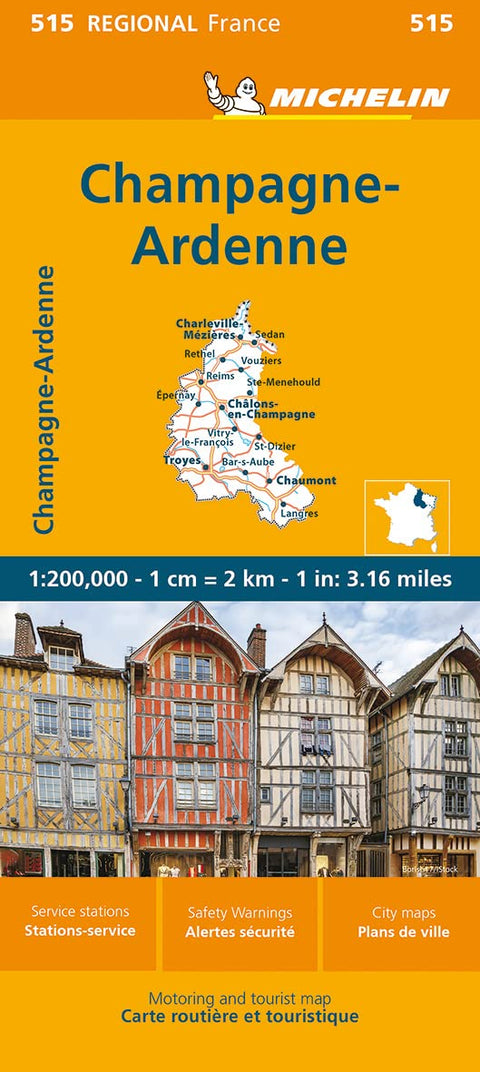 France: Champagne-Ardenne Map 515 (Michelin Maps, 515)
