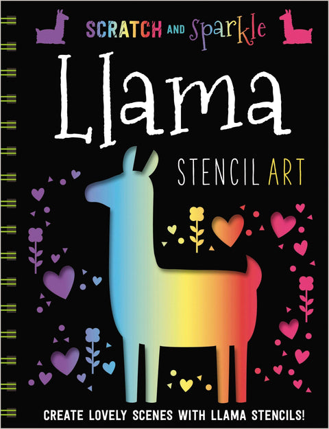 Llamas Stencil Art (Scratch and Sparkle)