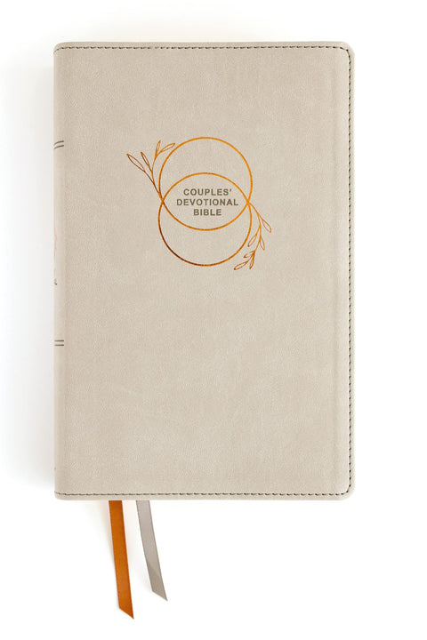 NIV, Bible de méditation pour couples (Bâtissez votre mariage sur des fondements bibliques), cuir souple, coloris pierre, caractères confortables : grandir ensemble en Christ