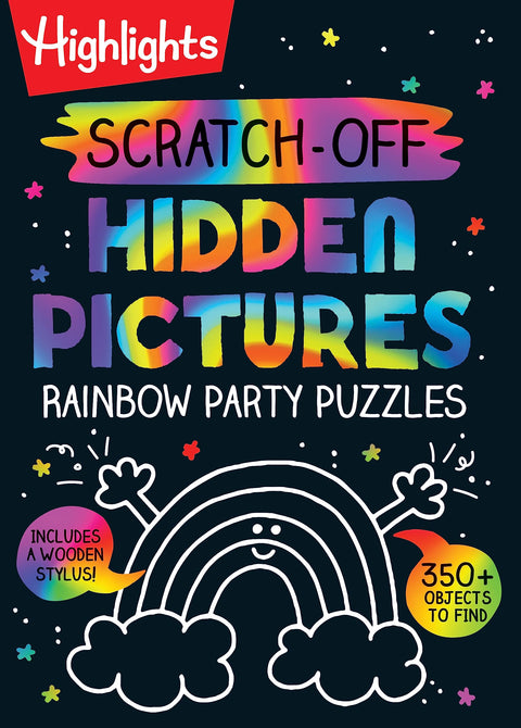 Scratch-Off Hidden Pictures Rainbow Party Puzzles: Over 350 Colorful Objects to Find in this Rainbow Puzzle Book for Kids Ages 6-9