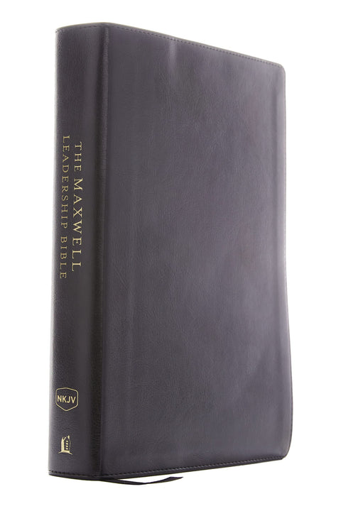 NKJV, Bible de leadership Maxwell, troisième édition, couverture souple aspect cuir, noire, Comfort Print : Sainte Bible, version New King James 񟿿
