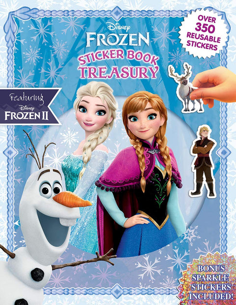Disney Frozen Sticker Book Treasury - Activity Books for kids, 350 reusable stickers, 96 pages of fun