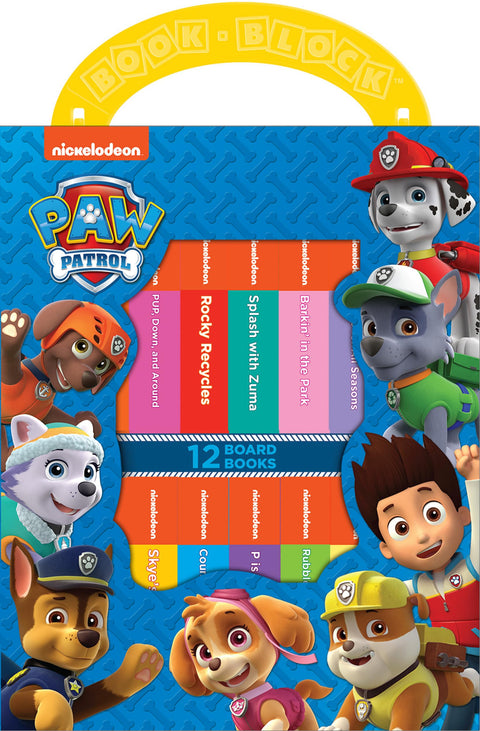 Nickelodeon Pat' Patrouille : Chase, Skye, Marcus et bien plus ! - Ma première bibliothèque, coffret de 12 livres cartonnés - PI Kids