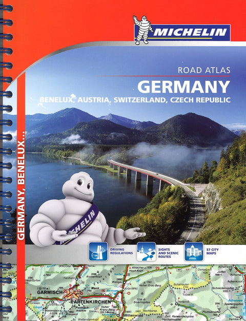 Road Atlas Germany, Benelux, Austria, Switzerland, Czech Republic