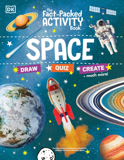 Le livre d'activités riche en informations : L'espace : Avec plus de 50 activités, énigmes et bien plus encore !