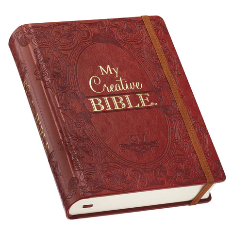 Ma Bible créative KJV (couverture rigide en similicuir, fauve selle)