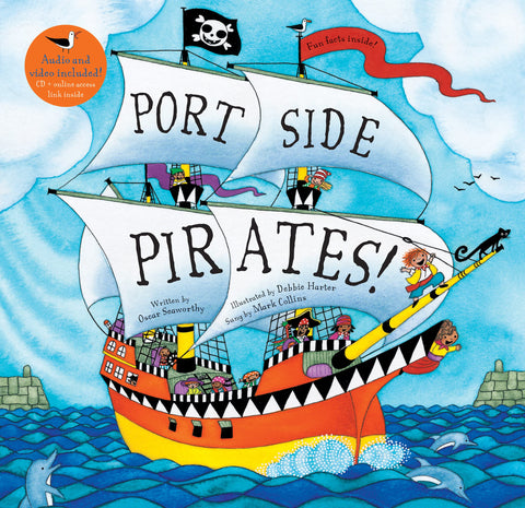 Barefoot Books Port Side Pirates avec Cdex, Bleu, Blanc (9781846866678)