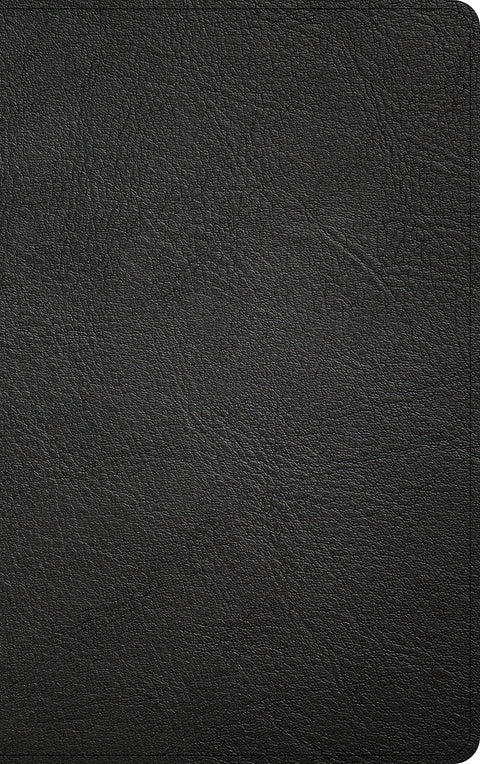 Bible KJV format personnel à colonne unique, cuir véritable noir