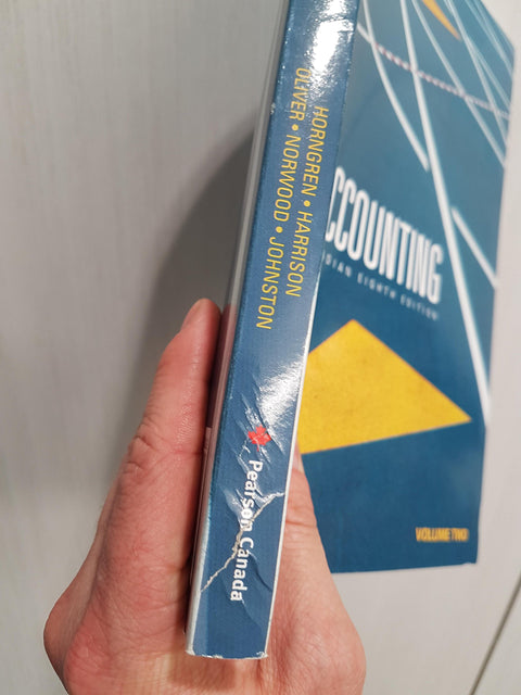 Accounting Canadian Eighth Edition VOLUME 2 Pearson Custom