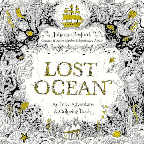 Océan perdu : Une aventure à l'encre et un livre de coloriage pour adultes